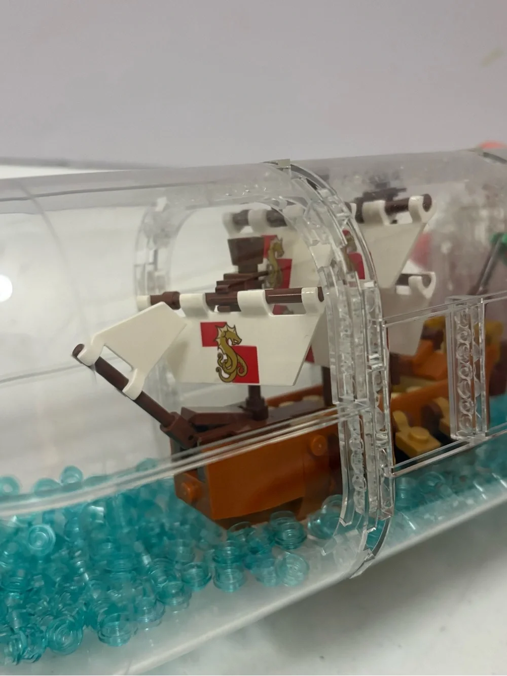 LEGO Ideas Ship in a Bottle Complete Set Plastic Building Model INCOMPLETE